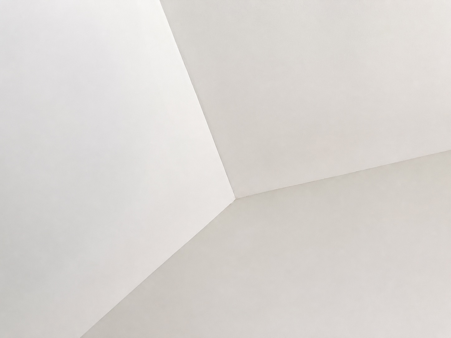 Finished cathedral ceiling drywall after hidden crack prevention work